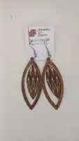 ARETES EN MADERA - CAFE