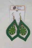 ARETES EN MADERA - VERDE
